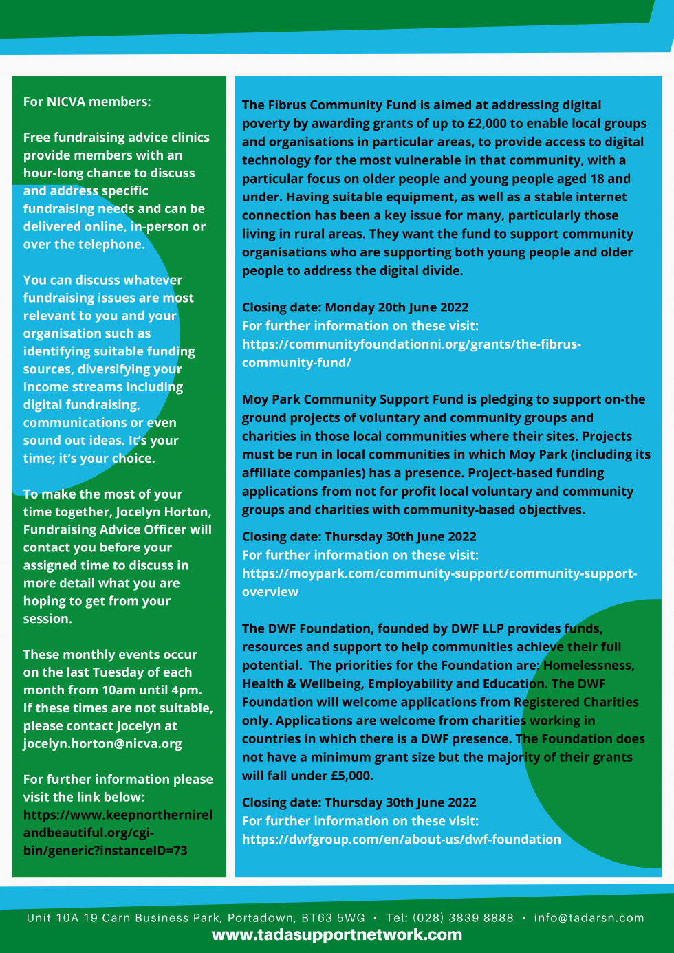 June Newsletter 2022 TADA Support Network